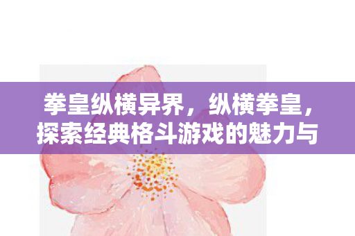 拳皇纵横异界，纵横拳皇，探索经典格斗游戏的魅力与传承