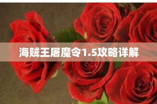 海贼王屠魔令1.5攻略详解