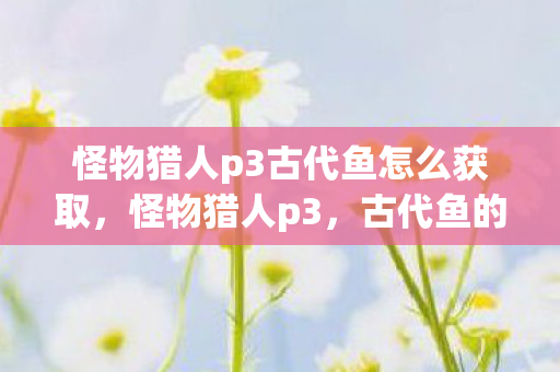 怪物猎人p3古代鱼怎么获取，怪物猎人p3，古代鱼的神秘魅力