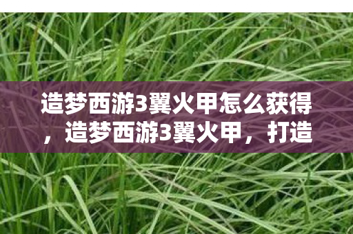 造梦西游3翼火甲怎么获得，造梦西游3翼火甲，打造属于你的神话世界