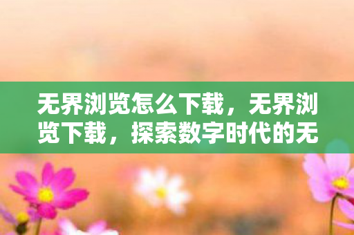 无界浏览怎么下载，无界浏览下载，探索数字时代的无限可能
