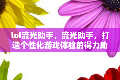 lol流光助手，流光助手，打造个性化游戏体验的得力助手