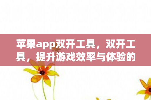 苹果app双开工具，双开工具，提升游戏效率与体验的新选择