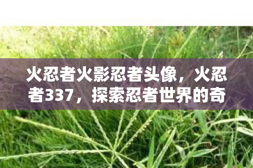 火忍者火影忍者头像，火忍者337，探索忍者世界的奇幻之旅