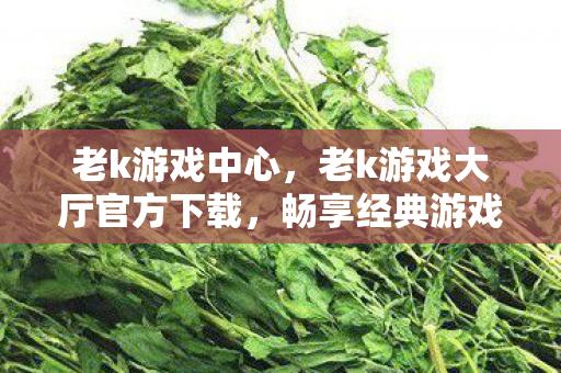 老k游戏中心，老k游戏大厅官方下载，畅享经典游戏的便捷途径