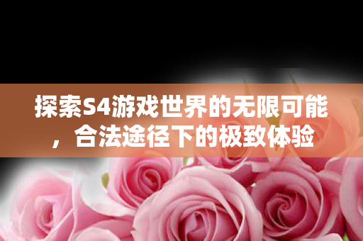 探索S4游戏世界的无限可能，合法途径下的极致体验