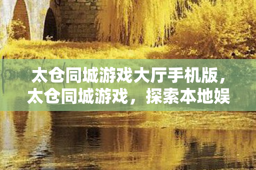 太仓同城游戏大厅手机版，太仓同城游戏，探索本地娱乐新风尚