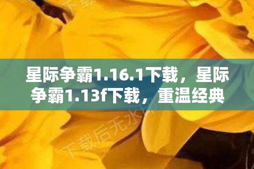 星际争霸1.16.1下载，星际争霸1.13f下载，重温经典，再燃战火