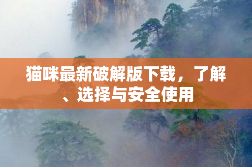 猫咪最新破解版下载，了解、选择与安全使用