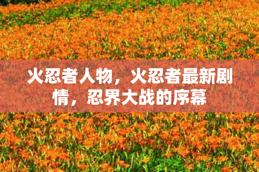 火忍者人物，火忍者最新剧情，忍界大战的序幕