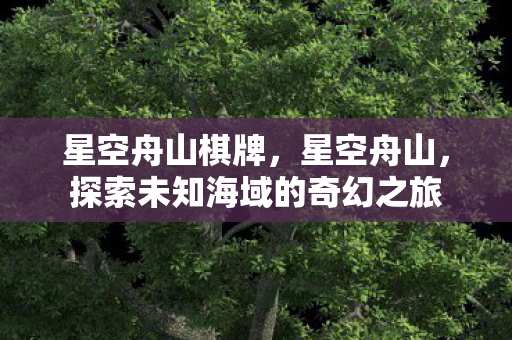 星空舟山棋牌，星空舟山，探索未知海域的奇幻之旅