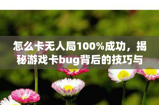 怎么卡无人局100%成功，揭秘游戏卡bug背后的技巧与策略