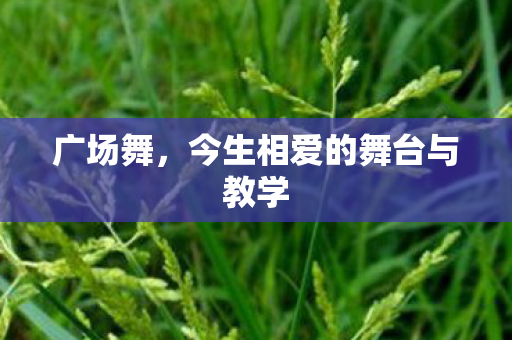 广场舞,今生相爱的舞台与教学 广场舞,今生相爱的舞台与教学