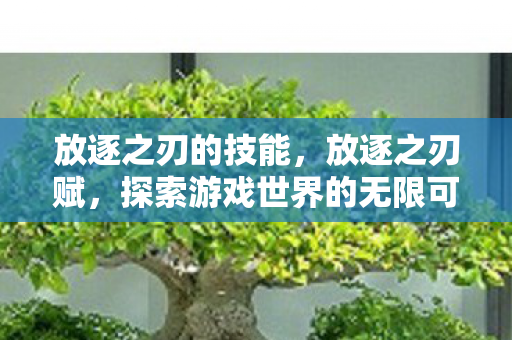 放逐之刃的技能，放逐之刃赋，探索游戏世界的无限可能