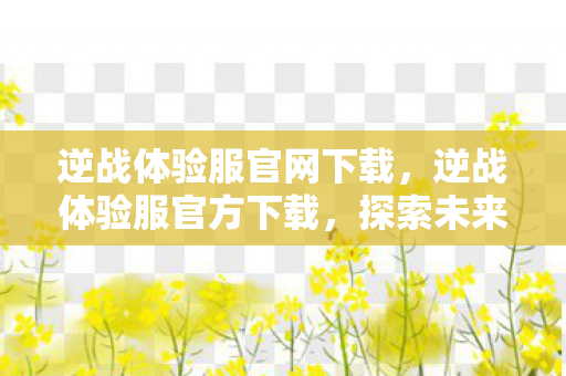 逆战体验服官网下载，逆战体验服官方下载，探索未来战场的前沿体验