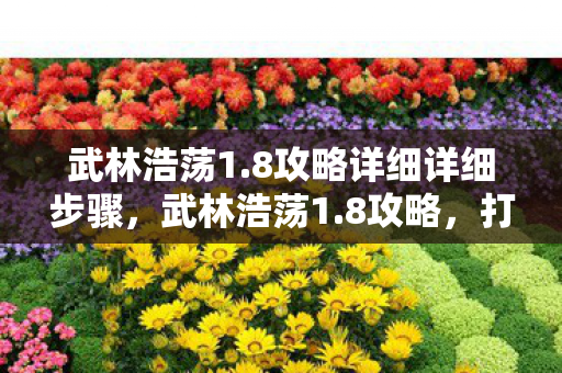 武林浩荡1.8攻略详细详细步骤，武林浩荡1.8攻略，打造最强角色，称霸江湖