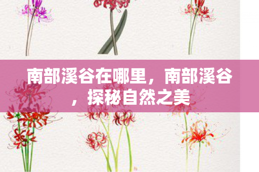 南部溪谷在哪里，南部溪谷，探秘自然之美