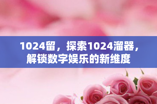 1024留，探索1024溜器，解锁数字娱乐的新维度