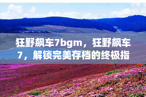 狂野飙车7bgm，狂野飙车7，解锁完美存档的终极指南