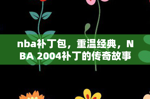 nba补丁包，重温经典，NBA 2004补丁的传奇故事