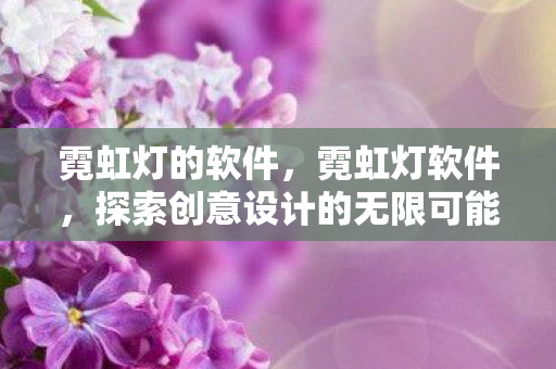霓虹灯的软件，霓虹灯软件，探索创意设计的无限可能