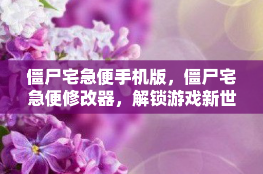 僵尸宅急便手机版，僵尸宅急便修改器，解锁游戏新世界的钥匙