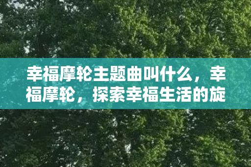幸福摩轮主题曲叫什么，幸福摩轮，探索幸福生活的旋转舞台