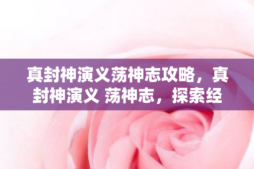 真封神演义荡神志攻略，真封神演义 荡神志，探索经典与创新的融合