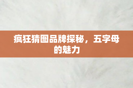 疯狂猜图品牌探秘，五字母的魅力