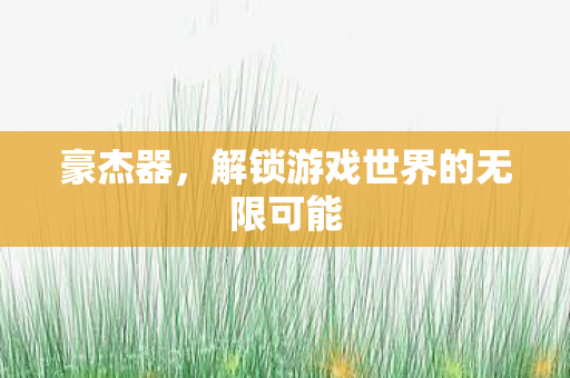 豪杰器，解锁游戏世界的无限可能