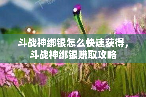 斗战神绑银怎么快速获得，斗战神绑银赚取攻略