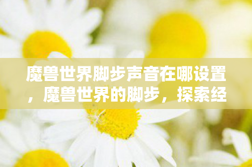 魔兽世界脚步声音在哪设置，魔兽世界的脚步，探索经典游戏的魅力与变迁