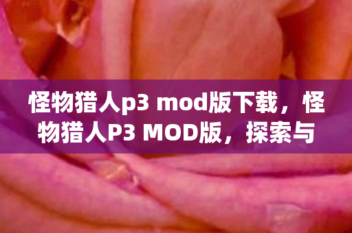 怪物猎人p3 mod版下载，怪物猎人P3 MOD版，探索与战斗的无限可能