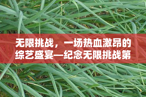 无限挑战，一场热血激昂的综艺盛宴—纪念无限挑战第131026期