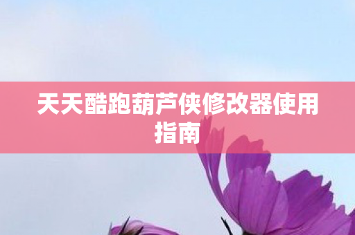 天天酷跑葫芦侠修改器使用指南