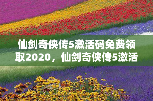 仙剑奇侠传5激活码免费领取2020，仙剑奇侠传5激活码免费领取，重温经典，无需付费