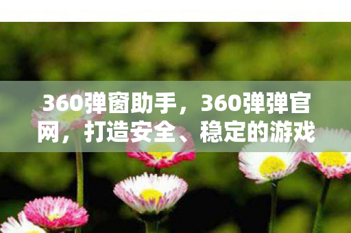 360弹窗助手，360弹弹官网，打造安全、稳定的游戏环境