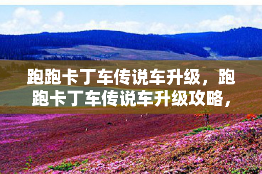 跑跑卡丁车传说车升级，跑跑卡丁车传说车升级攻略，打造你的专属极速传说