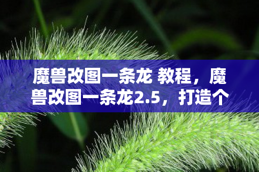 魔兽改图一条龙 教程，魔兽改图一条龙2.5，打造个性化游戏体验的全方位指南