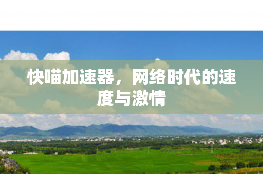 快喵加速器，网络时代的速度与激情