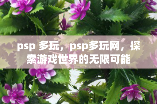 psp 多玩，psp多玩网，探索游戏世界的无限可能