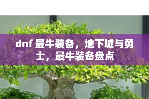 dnf 最牛装备，地下城与勇士，最牛装备盘点