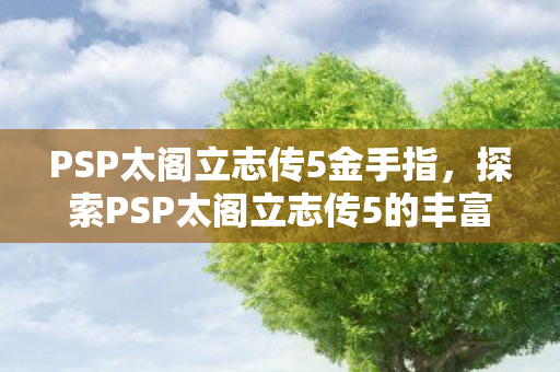 PSP太阁立志传5金手指，探索PSP太阁立志传5的丰富世界