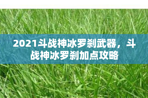 2021斗战神冰罗刹武器，斗战神冰罗刹加点攻略