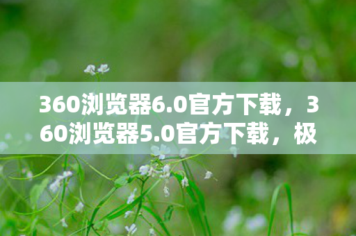 360浏览器6.0官方下载，360浏览器5.0官方下载，极速体验，安全无忧