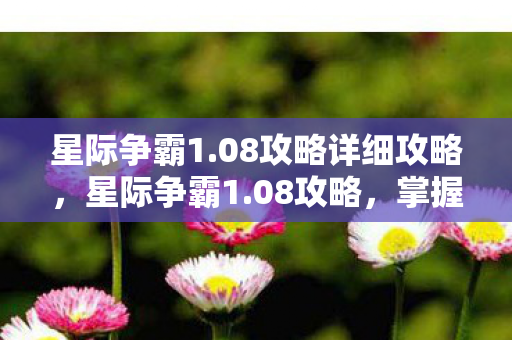 星际争霸1.08攻略详细攻略，星际争霸1.08攻略，掌握关键策略，提升游戏实力