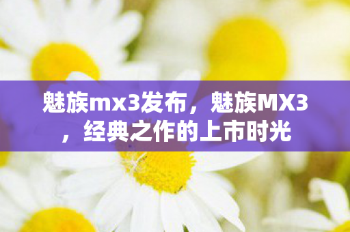 魅族mx3发布，魅族MX3，经典之作的上市时光