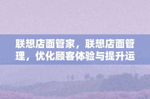 联想店面管家，联想店面管理，优化顾客体验与提升运营效率