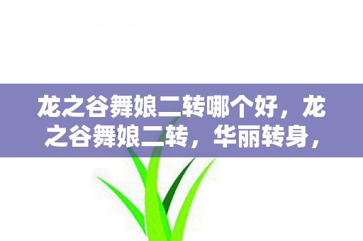 龙之谷舞娘二转哪个好，龙之谷舞娘二转，华丽转身，舞动新篇章