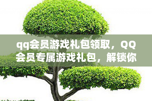 qq会员游戏礼包领取，QQ会员专属游戏礼包，解锁你的游戏新体验